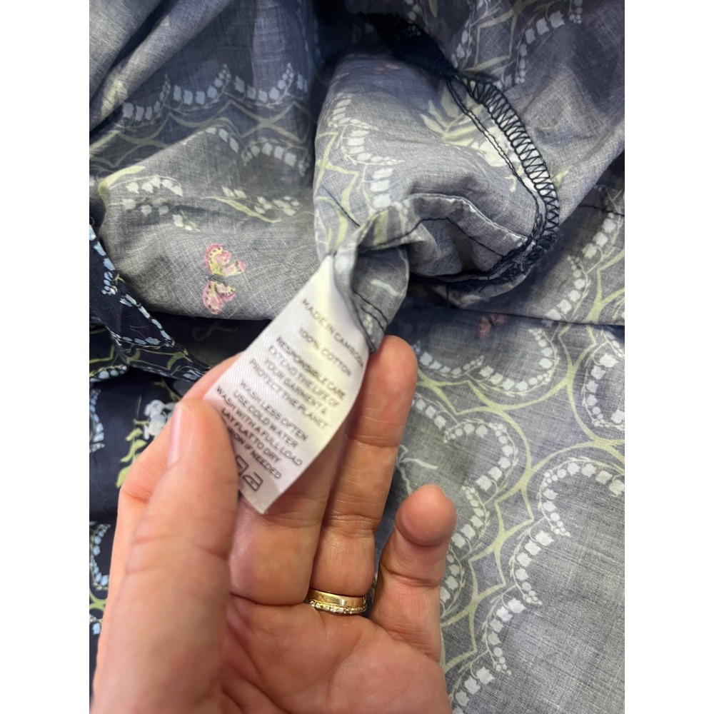 Hill House Home Ellie Nap Dress M Pastel Trellis Smocked Cotton Midi Dress - Picture 10 of 12